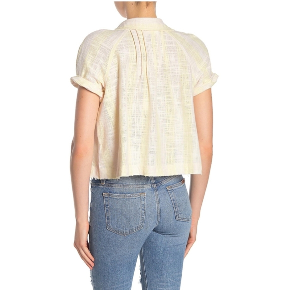 We The Free By Free People | Away at Sea Striped Frayed-Hem Shirt - Picture 2 of 7